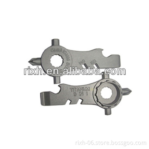 mini titanium multi tool,multifunctional Titanium Bicycle tool,titanium bike part, titanium casting product